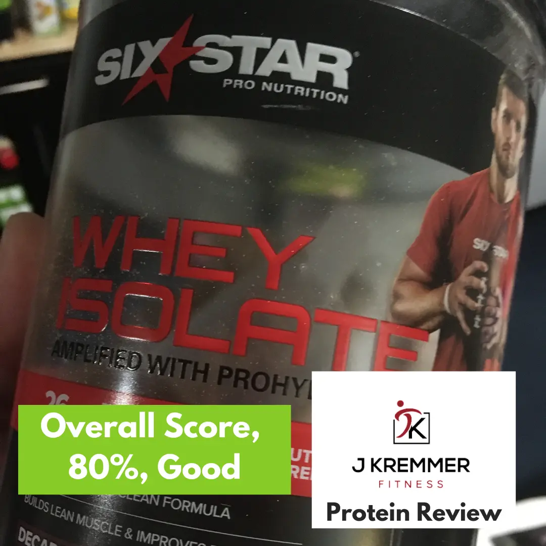 Picture of Six Star Whey protein review.