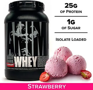 Animal Pak whey protein  strawberry flavor is solid.