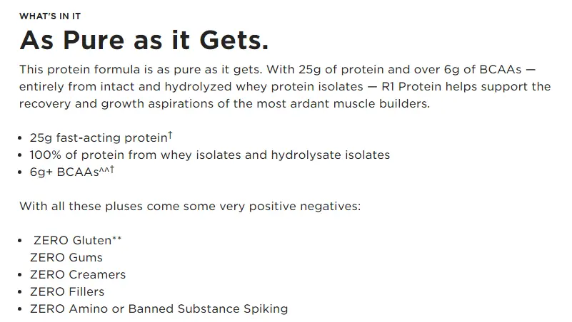 Unbiased R1 Whey Protein Review