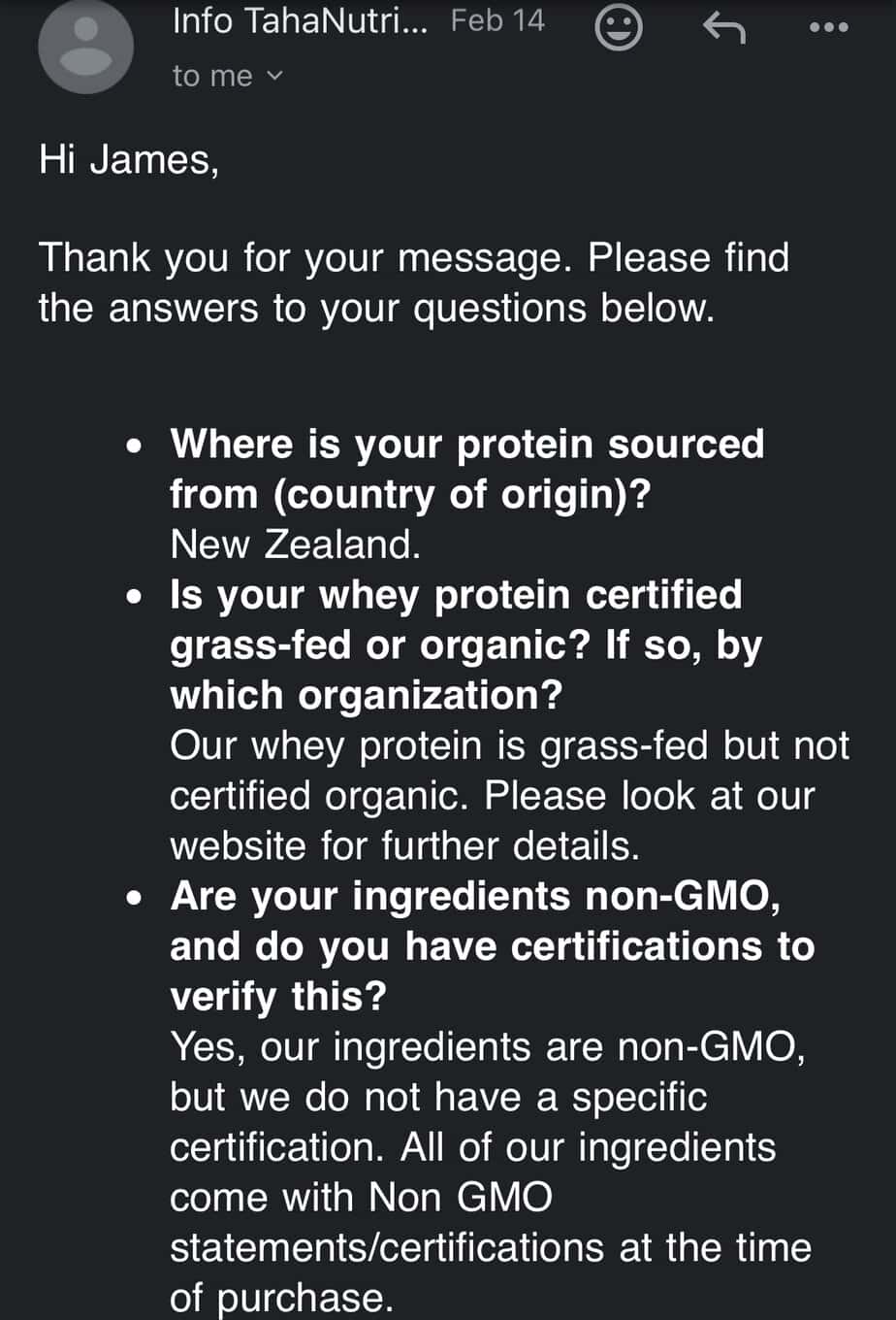 taha protein powder for muscle gain