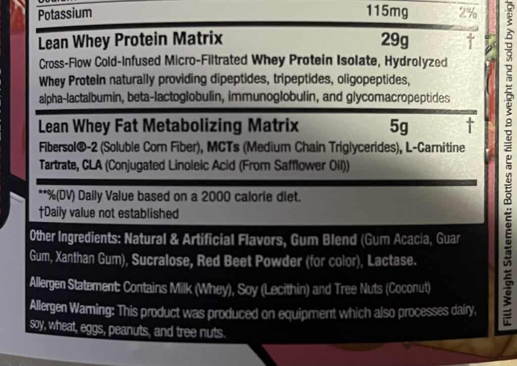 muscle sport lean whey protein
