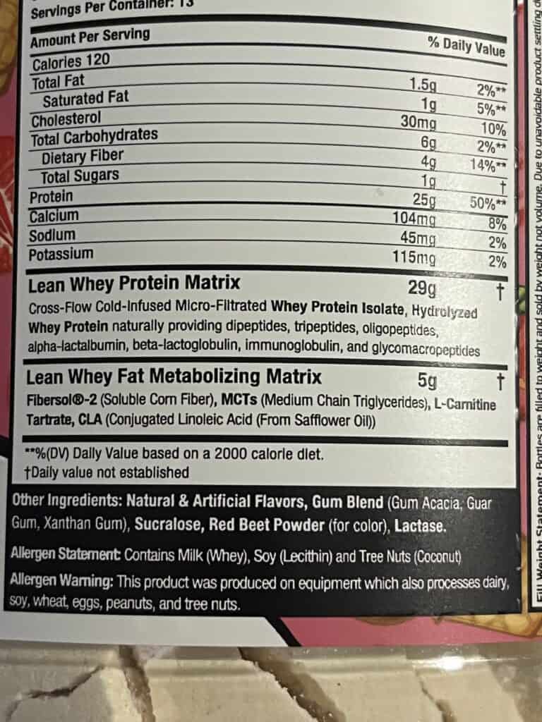 iso hydro lean whey