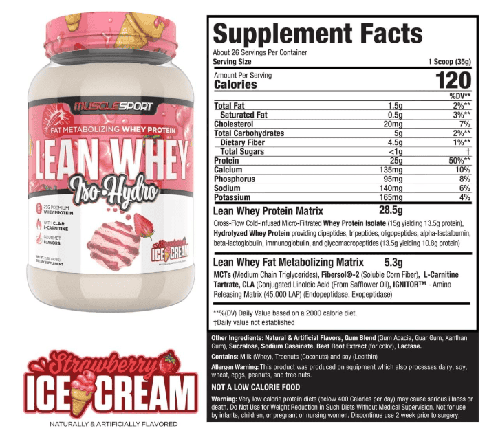 lean whey muscle sport