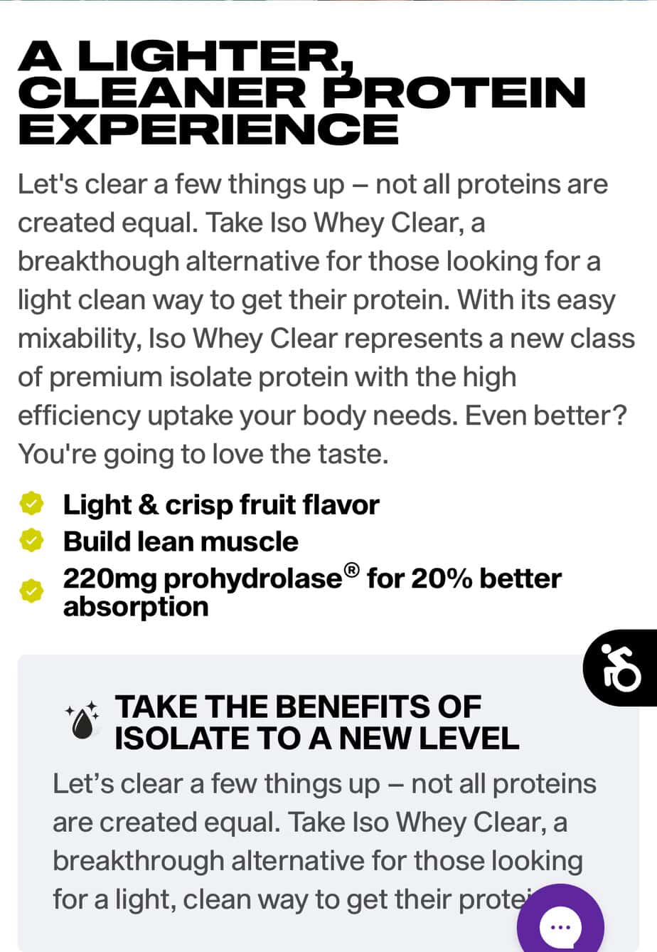 Clear Isolate Protein Powder