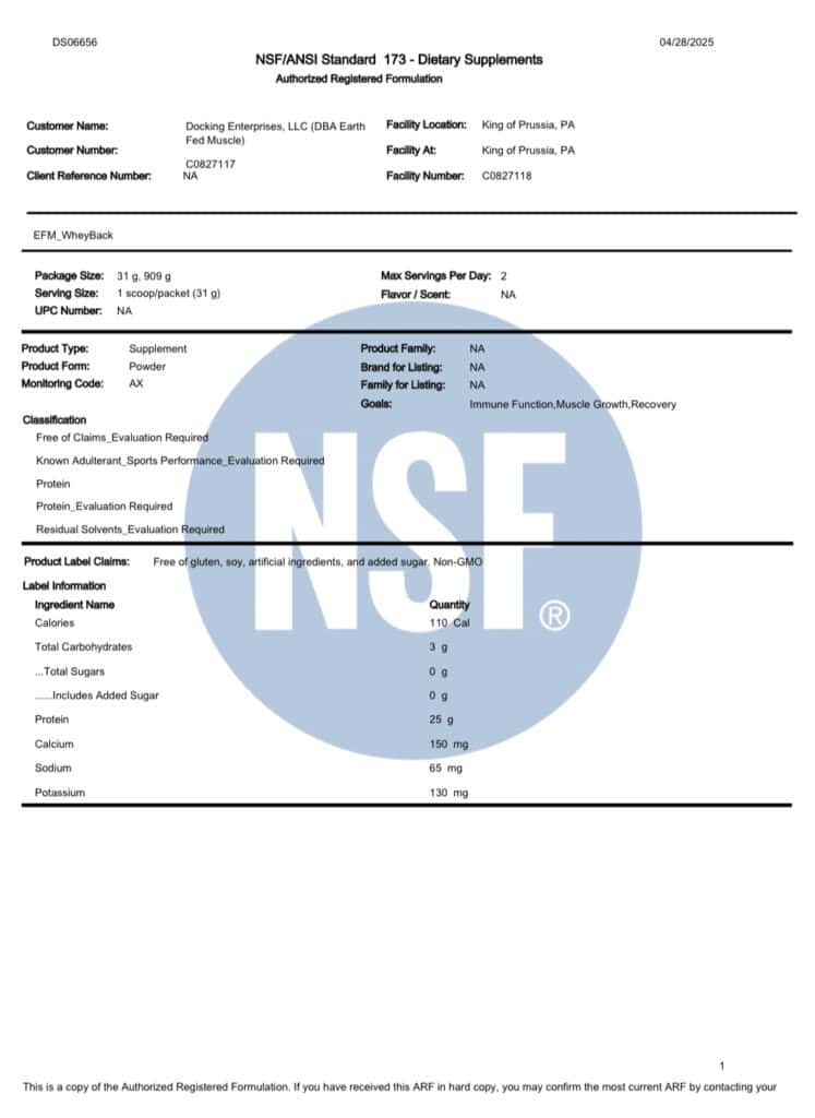 third-party tested plant protein