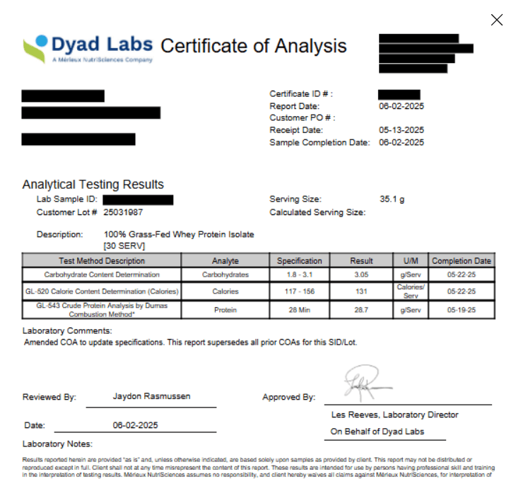 PEScience vs Transparent Labs