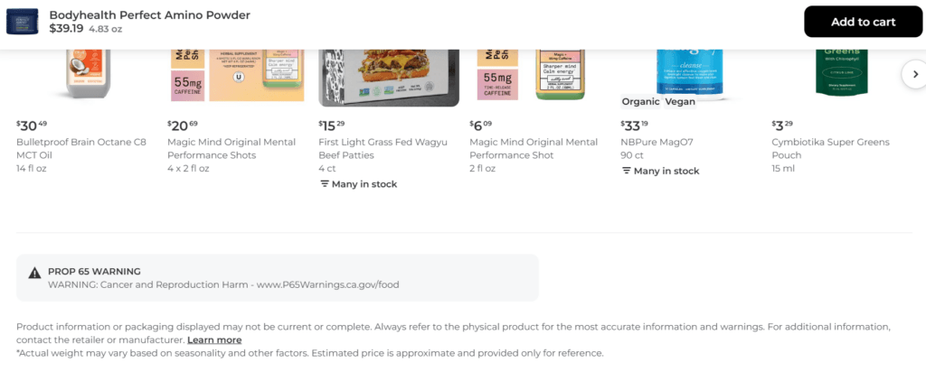 Body Health Perfect Amino